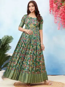 ODD BY chansi TRENDZ Floral Printed Ethnic Gown