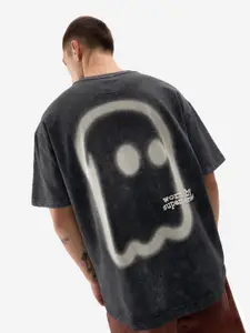 The Souled Store Round Neck Drop Shoulder Superhero Printed Oversized Cotton T-shirt