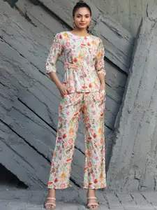 ODETTE Printed Top And Trouser
