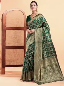 KALINI Floral Printed Zari Banarasi Saree