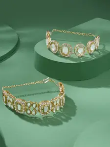 AMI Set Of 2 Gold-Plated Charm Bracelet