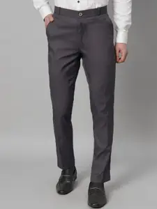 RAGZO Men Slim Fit Mid-Rise Formal Trousers