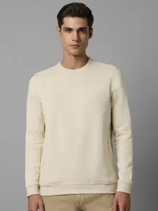 Louis Philippe Typography Printed Long Sleeves Cotton  Sweatshirt