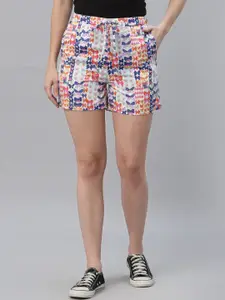 HOUSE OF KKARMA Women Floral Printed Mid-Rise Shorts