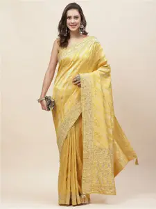 Meena Bazaar Woven Design Tissue Banarasi Saree