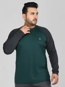 CHKOKKO Round Neck Colourblocked Regular Fit T-shirt