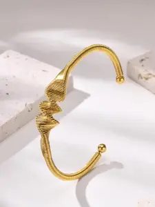 MEENAZ Gold-Plated Stainless Steel Antique  Kada Bracelet