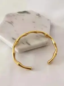 MEENAZ Women Gold-Plated Stainless Steel Kada Bracelet