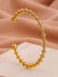 MEENAZ Women Gold-Plated Stainless Steel Kada Bracelet