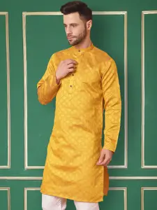 Jompers Ethnic Motifs Woven Design Kurta