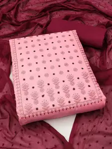 KALINI Floral Embroidered Sequinned Unstitched Dress Material