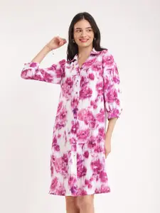 FableStreet Floral Printed A-Line Dress