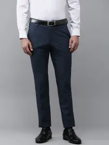 Van Heusen Men Textured Slim Fit Trousers
