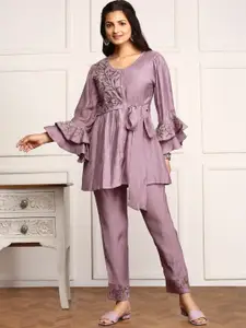 Ishin Embroidered Top And Trouser
