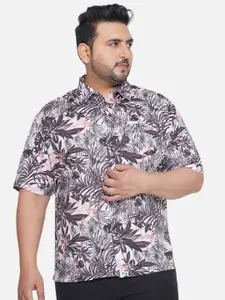 Santonio Plus Size Floral Printed Classic  Casual Shirt