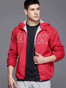 HRX by Hrithik Roshan Cherry Red Printed Rapid-Dry Training Tailored Jacket