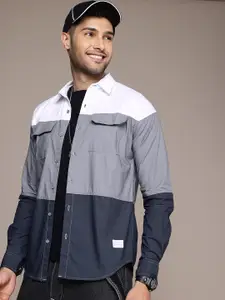 WROGN Pure Cotton Colourblocked Casual Shirt