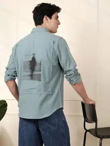 WROGN Pure Cotton Opaque Printed Casual Shirt