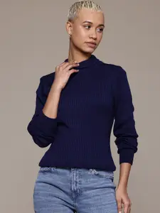 The Roadster Lifestyle Co. Turtle Neck Ribbed Pullover