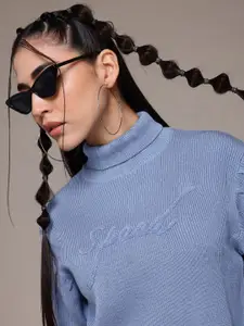 The Roadster Lifestyle Co. Acrylic Ribbed Crop Pullover