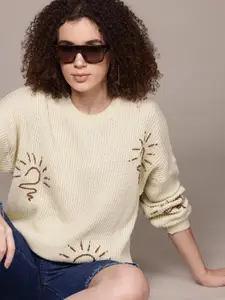 The Roadster Lifestyle Co. Embroidered Sweater