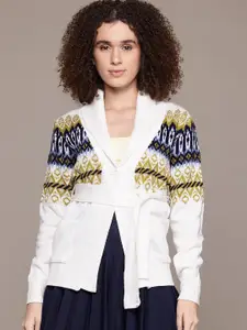 The Roadster Lifestyle Co. Self Design Geometric Sweater