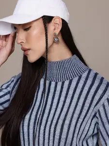 The Roadster Lifestyle Co. High Neck Ribbed Pullover