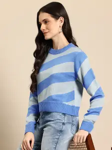Mast & Harbour Colourblocked Pure Acrylic  Pullover