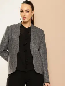 her by invictus Self Design Front-Open Semiformal Blazers