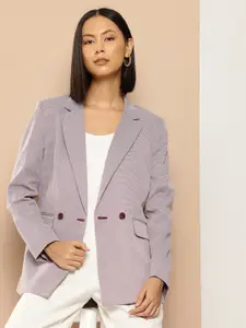 her by invictus Houndstooth Checked Single-breasted Blazer