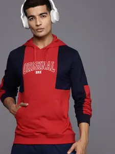 HRX by Hrithik Roshan Colourblocked Hooded Sweatshirt