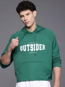 HRX by Hrithik Roshan Applique Detail Hooded Sweatshirt