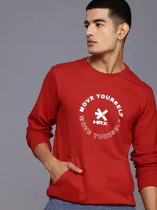 HRX by Hrithik Roshan Typography  Print Training Sweatshirt