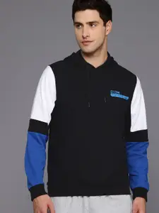 HRX by Hrithik Roshan Contrast Sleeves Hooded Sweatshirt