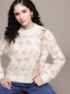 The Roadster Lifestyle Co. Floral Knitted Pullover