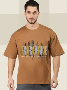 CHKOKKO Graphic Printed Round Neck T-shirt