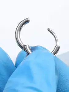 VAGHBHATT Stainless Steel Circular Hoop Earrings