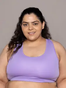 skyria Plus Size Full Coverage Non Padded Rapid-Dry Non Wired Workout Bra All Day Comfort