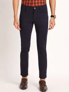 Turtle Men Smart Tapered Fit Mid-Rise Cotton Chinos Trouser