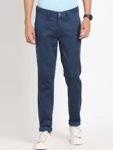 Turtle Men Smart Tapered Fit Cotton Stretch Mid-Rise Chinos Trousers