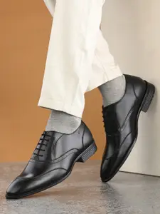 Alberto Torresi Men Textured Formal Oxfords