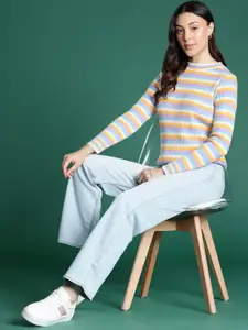 DressBerry Pure Acrylic Striped Pullover