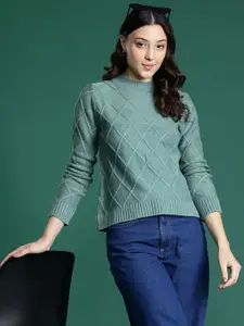 DressBerry Self-Designed Checked Pullover