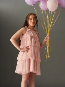 KidsDew Girls Sleeveless Net A-Line Dress