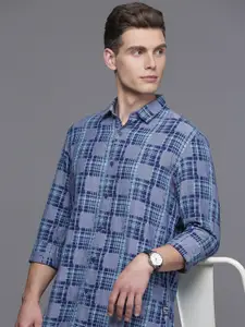 Allen Solly Pure Cotton Custom Fit Checked Casual Shirt