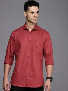 Allen Solly Pure Cotton Classic Fit Windowpane Checks Opaque Casual Shirt