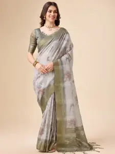 Rekha Maniyar Floral Zari Organza Saree
