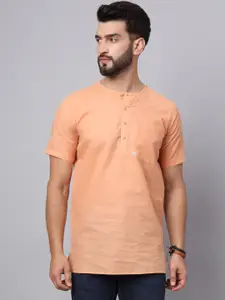 Latest Chikan Garments Band Collar Short Kurta