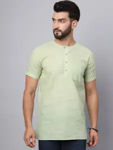 Latest Chikan Garments Band Collar Short Kurta