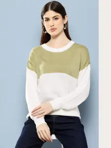 Chemistry Acrylic Colourblocked Longline Pullover